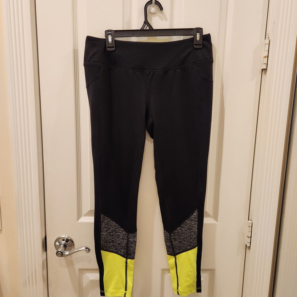 Tangerine Black and Lime Leggings